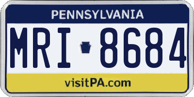 PA license plate MRI8684