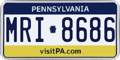 PA license plate MRI8686