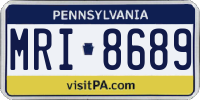 PA license plate MRI8689