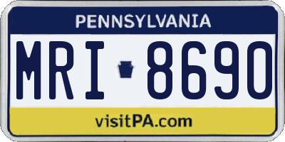 PA license plate MRI8690