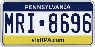 PA license plate MRI8696