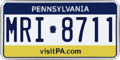 PA license plate MRI8711