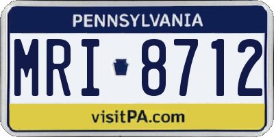 PA license plate MRI8712