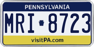 PA license plate MRI8723