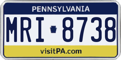 PA license plate MRI8738