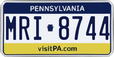 PA license plate MRI8744