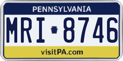 PA license plate MRI8746