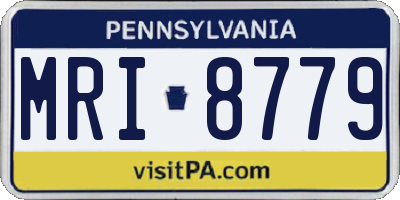 PA license plate MRI8779