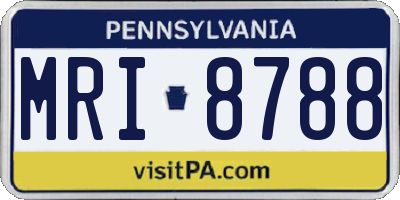 PA license plate MRI8788