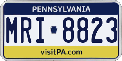 PA license plate MRI8823
