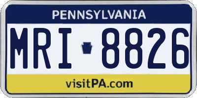 PA license plate MRI8826