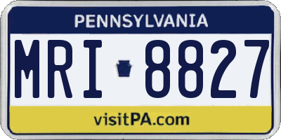 PA license plate MRI8827