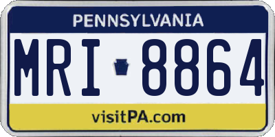 PA license plate MRI8864