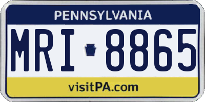 PA license plate MRI8865