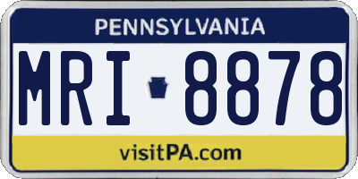PA license plate MRI8878