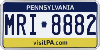 PA license plate MRI8882