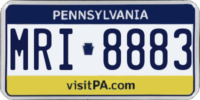 PA license plate MRI8883