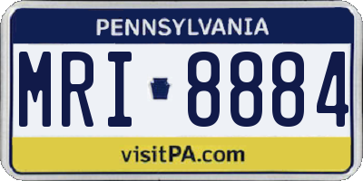 PA license plate MRI8884