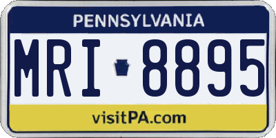 PA license plate MRI8895