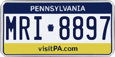 PA license plate MRI8897
