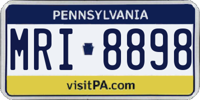 PA license plate MRI8898