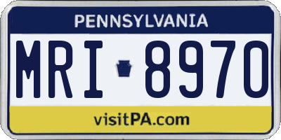 PA license plate MRI8970