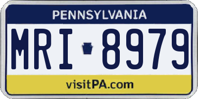 PA license plate MRI8979
