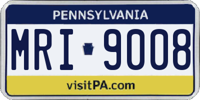 PA license plate MRI9008