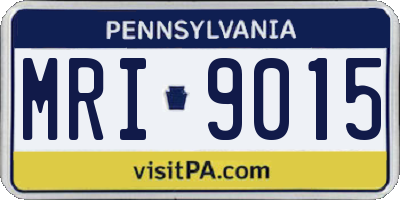 PA license plate MRI9015