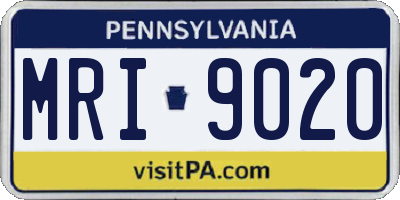 PA license plate MRI9020