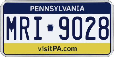 PA license plate MRI9028