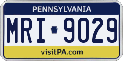 PA license plate MRI9029