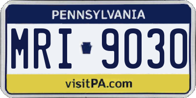 PA license plate MRI9030