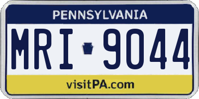 PA license plate MRI9044