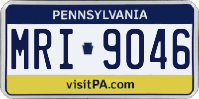 PA license plate MRI9046