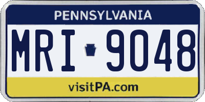 PA license plate MRI9048