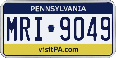PA license plate MRI9049