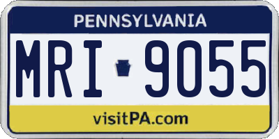 PA license plate MRI9055
