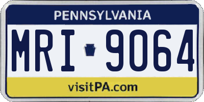 PA license plate MRI9064