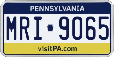 PA license plate MRI9065