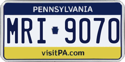 PA license plate MRI9070