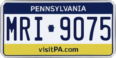 PA license plate MRI9075