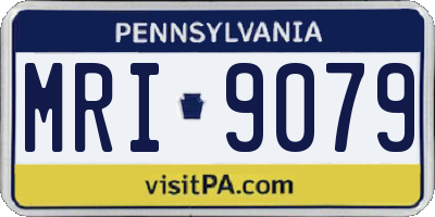PA license plate MRI9079