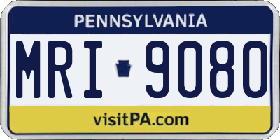 PA license plate MRI9080