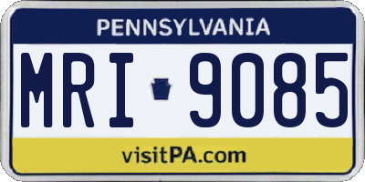 PA license plate MRI9085