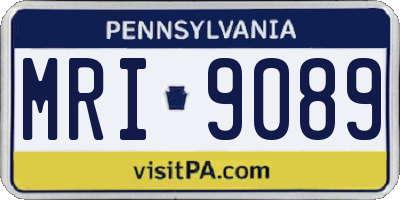 PA license plate MRI9089