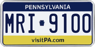PA license plate MRI9100