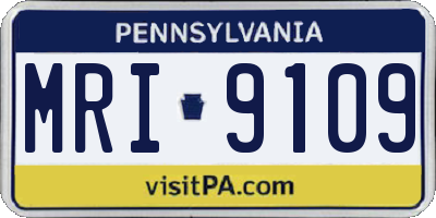 PA license plate MRI9109