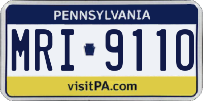 PA license plate MRI9110