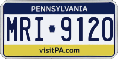 PA license plate MRI9120